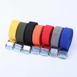 1M Lashing Strap W/ Buckle Nylon Quick Release Cargo Tie Down Luggage Bag Packing Straps Tied With Zinc Alloy Buckle Hooks