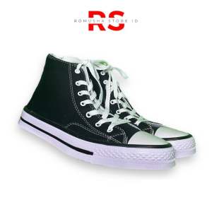 Sepatu Kasual dewasa anak anak bahan premium model high/tinggi sepatu sekolah ukuran 31-43