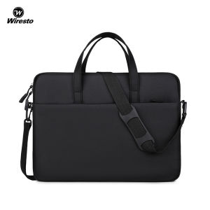 Wiresto กระเป๋ากระเป๋าธุรกิจแล็ปท็อปขนาด14นิ้วกระเป๋ากระเป๋าสะพายไหล่สะพายข้างแบบพกพากระเป๋าถือความจุขนาดใหญ่น้ำหนักเบากระเป๋าสะพายข้างกันน้ำกระเป๋าลำลอง Tas Rekreasi