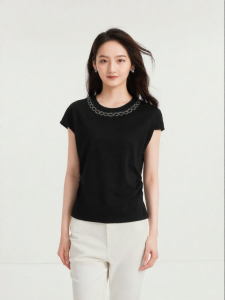 Koradior | Soft Breathable Drape Mixed Knit Blouse Summer