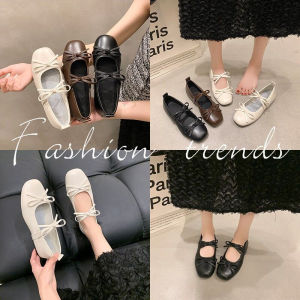 Mary Jane Shoes for Women Flat Bottom Ballet Shoes Commute Soft Sole Flat Shoes with Bow Doll Shoes