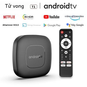 Hộp Giải Mã Truyền Hình Thông Minh Android Mortal T1 4K Với Điều Khiển Bằng Giọng Nói Của Google Chip Xử Lý Allwinner H313 Lõi Tứ Wifi 5G BT5.0 HDR Bộ Nhớ 16G