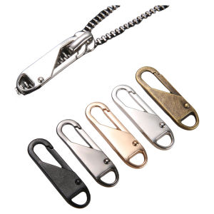 Detachable Spring Backpack Zipper Head Metal Puller Bag Repair Accessory down Jacket Zipper Part DIY Sewing Material