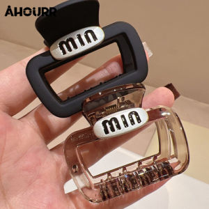 คลิปผมกิ๊บสแควร์สีเงิน ละเอียดอ่อนคลิปฉลาม สีดำ ด้าน ระดับ ไฮเอนด์ AHOURR