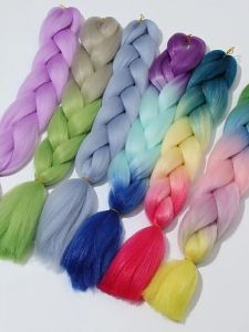 พีชผมเปีย ผมเปียปลอม ไหมถักผม มีสี ความยาว และสไตล์ให้เลือกมากมาย ใหม่เอี่ยม