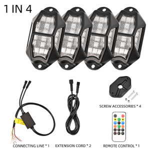 1 Set Of 12in1 Car Chassis Light Music Mode Ambient Light Smart Voice App Control+Remote Control Mode Car Truck Decorative Light