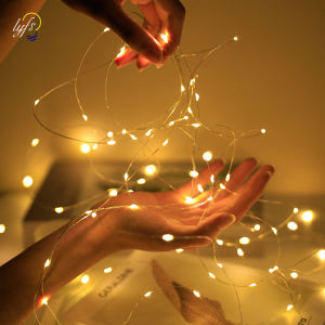 LYFS | 1/5/10pcs Fairy Lights String Button Battery Light Home Decor Living Bedroom Garden Christmas Wedding New Year Ornament Garland
