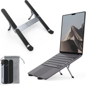 Giá Đỡ Laptop Bằng Nhôm Siêu Nhỏ Gọn Gấp Đôi Được Nhẹ Di Động Dùng Được Cho Máy Tính Bảng Hỗ Trợ Làm Việc Và Du Lịch