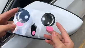 2Pcs Kawaii Hello Kitty Waterproof Car Sticker Motorcycle Car Scratch Covering Deco Accessories Gift