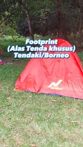 Footprint Alas Tikar Tenda Tendaki Borneo Kapasitas 4 Orang - Dome Lipat Camping Hiking Ultralight Outdoor (Waterproof) - 245x215 cm