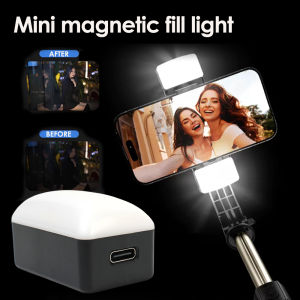Universal LED Video Mini Magnetic Fill Light Portable Selfie Adjustable Photography Fill Lamp for Camera Smartphone Laptop