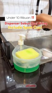 Dispenser Sabun Cuci Piring Viral Model Mangkok Bulat Pump Tempat Sabun Cair Plastik