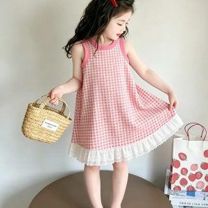 Girls Casual Dresses Little Daisy Printed Lace Sleeveless Dress Kids Dresses for Girls 1 To 5 Years Flower Girl Dresses Weddings