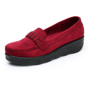 New 2025 Womens Bean Shoes Comfortable Casual Work Flat Thick Bottom Soft Bottom Beijing Old Style Cloth Shoes Mom Shoes