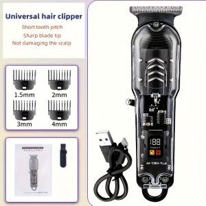 Mens retro transparent electric barber with LCD display professional beard trimmer high power hair dryer Fathers Day gift