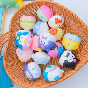 Sanrio Kuromi Cinnamoroll Cute Decompression Squishy Toys Cartoon Hand Pinch Play Toy For Kids Adults Dolls