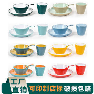 Bộ Bát Đĩa Sứ Giả Dùng Trong Nhà Hàng Bốn Món Dùng Cho Tiệc Sinh Nhật Và Tiệc Cưới Bộ Đồ Ăn Bằng Nhựa Formaldehyde Dùng Một Lần