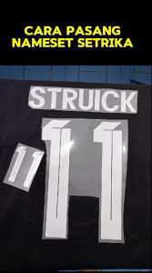 Cetak Sablon Setrika Nameset Jersey Persib Bandung dapat Namset Nama dan Nomor Punggung Gratis No Dada atau No Celana