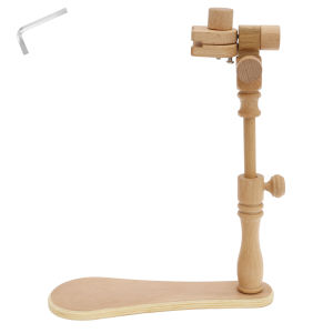 Embroidery Hoops Stand Adjustable Hands Cross Stitch Stand Versatile Beech Wood Holder Rotary Hoop Holder Embroidery Tool