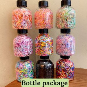 ยางรัดผมหางม้าสีสันสดใสพร้อมขวด