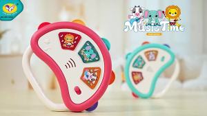 Baby Musical Rattle Toy Light Up Animal Sound Early Learning Sensory Toy for Kids