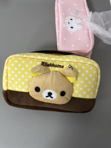 Bandai | S Rilakkuma Grocery Storage Bag Cute cartoon Coin Wallet Large Capacity Portable Makeup Bag Practical Gift Anime Peripheral