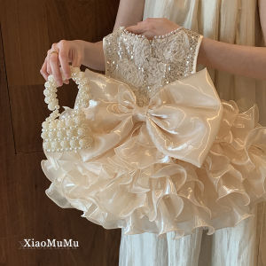 Váy Công Chúa Sinh Nhật Tuổi Một Váy Mùa Hè Cho Bé Gái Váy Chữ a Không Tay Vải Polyester Cotton Nylon Phong Cách Thường Ngày