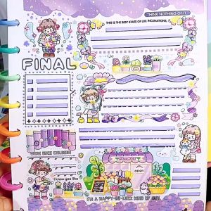 🇲🇾[Malaysia]调调胶带Ready Stock Stickers In Loop Colorful Ditty Journal Dairy Washi Tape Cute Cartoon Label Stickers Loops DIY Hand Book Decoration Modern Paper Sticker Cute Cat Sticker调调胶带一循环