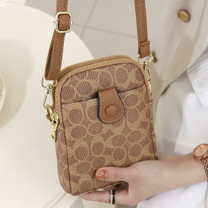 BAORUIFU | Vintage Print Multi-pocket Crossbody Bag for Mobile Phone