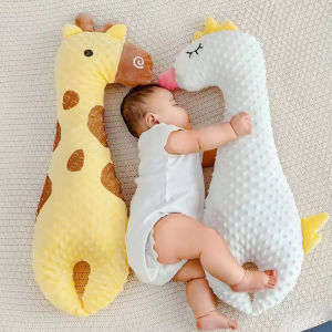Infant Exhaust Pillow for Baby Giraffe/Swan Sleeping Artifact Pillow Soothing with Fixing Belt