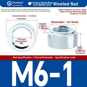 GUWANJI | Galvanized Stainless Steel Press Nut