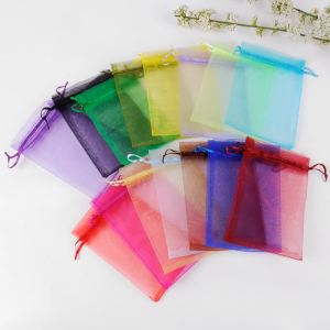 10 Chiếc Túi Quà Organza Voan 9x12cm Dùng Để Đóng Gói Trang Sức Giáng Sinh Tiệc Cưới Kẹo Sôcôla Túi - Dịp Đám Cưới & Lễ Đính Hôn