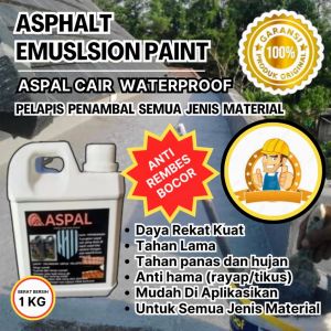 Aspal Cair Emulsion Paint Pelapis Material Anti Bocor Genteng Tembok Dak Rumah Dasar Kolam Ikan