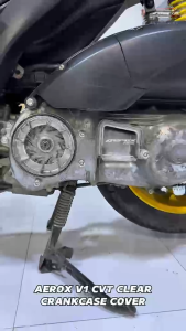 Aerox V1 Pulley & Belt CVT Cover – Clear 5mm Acrylic | Plug & Play | Free Stickers | Built to Stand Out