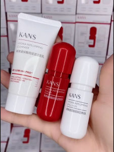 Kans Red Capsule Travel Kit Sample Moisturizing Skin Care Cosmetic Brand Pore Shrinking Dry Wrinkle Removal Chinese Manufacturer
