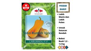 Benih Bibit Biji LABU MADU F1 10 butir Cap Panah Merah butternut Pumpkin