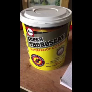 Super Thoroseal Waterproof Coating Gray 1 Gallon Non-Toxic Easy To Apply Mix With 1.5L Water