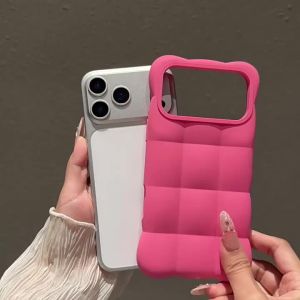 Ốp Điện Thoại iPhone 16/17/18 Pro Max Chất Liệu Silicon Lỏng 3D Cloud Puff - Chống Sốc Chống Xước Chống Trơn Trượt