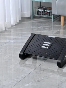 【LOCAL STOCK-Deliver in 2-3 days】Adjustable ergonomic office footstool office footstool relieve pressure improve sofa comfort，Ergonomic Footrest Adjustable Angle and Height Office Foot Rest Stool for Under Desk Support Height Adjustment Black