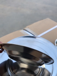 (แพค2แถม3) จานสแตนเลสทรงลึก ผลิตจากสแตนเลสคุณภาพ SUS304 ไร้สนิม ปลอดภัย ทนทาน ใช้ได้นาน จานใส่ข้าวอาหาร ของใช้ในครัวเรือน