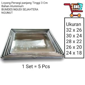 Loyang KOTAK / Persegi / Loyang Bolu / Brownies Tinggi 3 Cm