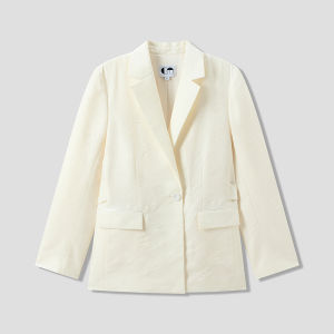 Early Autumn Commute Silk Wool Jacquard Notch Collar Suit