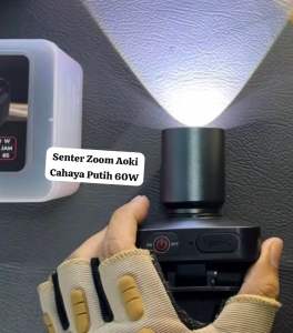 TErlarisss!!! AOKI Senter Kepala Cahaya Maksimal Plus RechargePro dengan USB-C 60W Fokus & Penyebaran Zoom