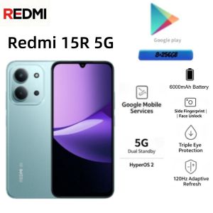 Redmi | Redmi 15R Unlocked Dual SIM Mobile Phone 2026 8+256GB 6.9 LCD Display Dimensity Processor 13MP Camera 6000mAh Battery New Model