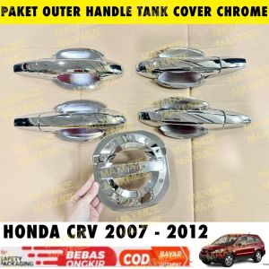 Paket Outer Handle Tank Cover Crv Lama 2007 2010 2012 Chrome