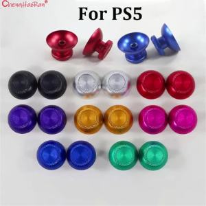 2PCS For PS5 Handle Metal Iron Joystick Caps PS5 Metal Mushroom Head Joystick Caps Colored Iron Mushroom Heads