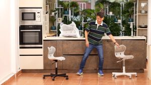 [Ghế Roichen WOW] Ghế chỉnh dáng ngồi đúng có chân xoay Roichen - WOW Hàn Quốc. Ghế xám chân đen