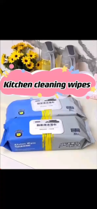 80 Sheets Kitchen Cleaning Wipes Sheets Extra Large Packed Household Wet Wipes Tisu Dapur