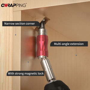1PC 1/4" Pivoting Magnetic Screw Drill Bit Tip Holder Screwdriver Woodworking Tool Quick Change Locking Guide Bit Extension Tool