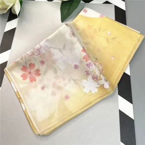 Pure Cotton Thin Printed Handkerchief for Women Traditional Japanese Style Full Cotton Old Fashioned Handkerchief Single Piece